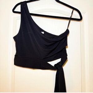 Elegant Black One-Shoulder Top